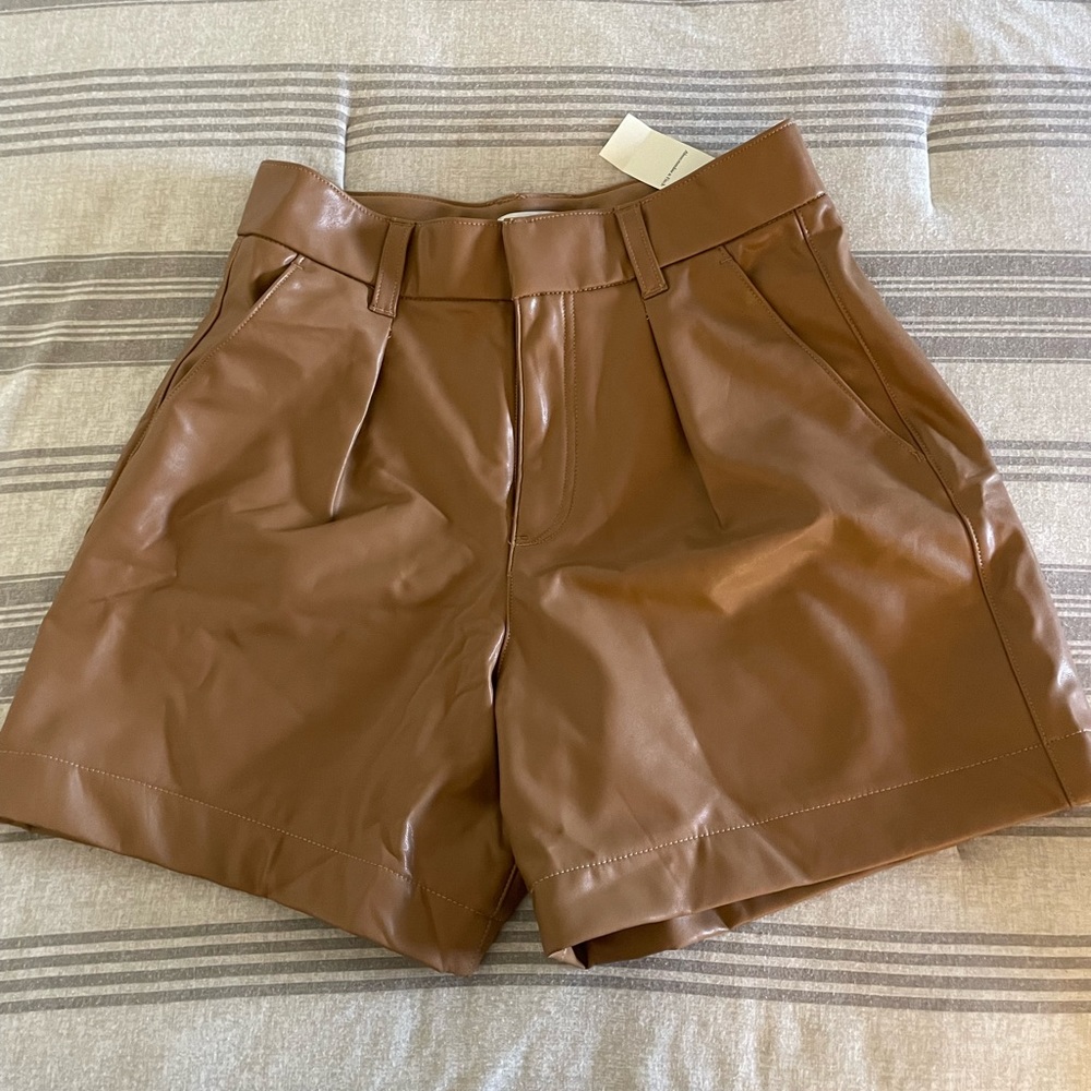 Vegan Leather Shorts from Abercrombie